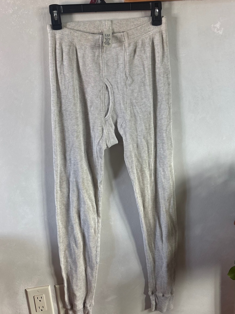 GAP Light Gray Ribbed Thermal Joggers